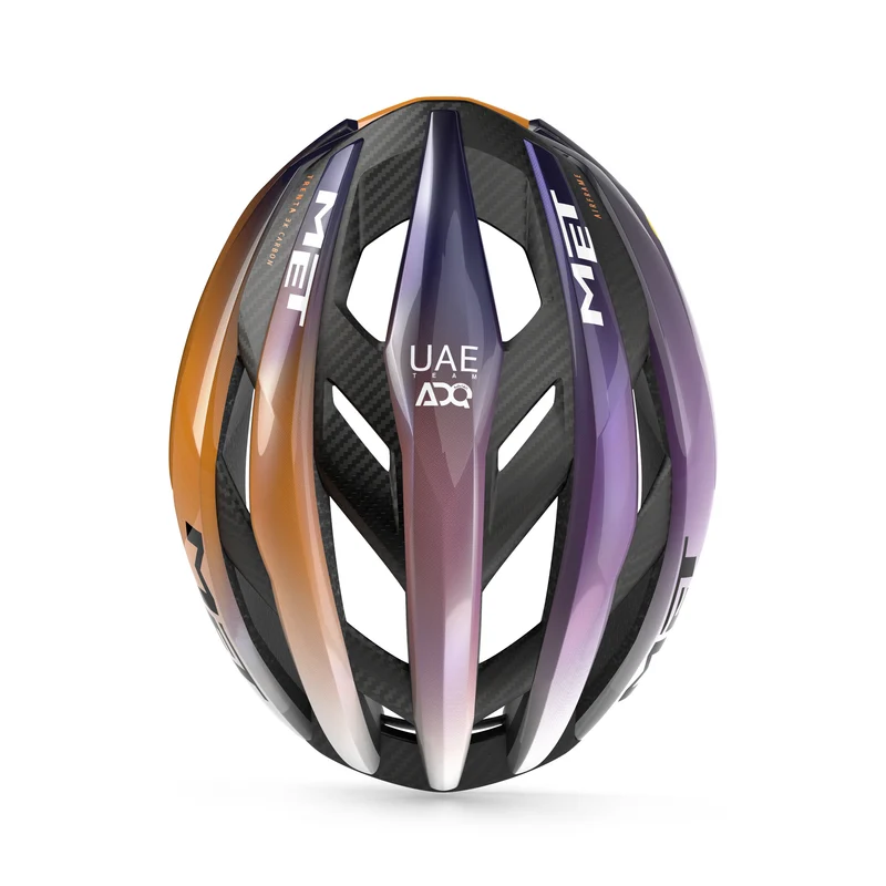 Casque Route MET TRENTA 3K CARBON MIPS UAE TEAM ADQ 2026 Violet/Orange