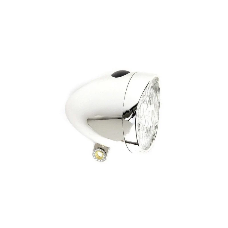 Eclairage avant vintage 3 Leds chromé pour vélo