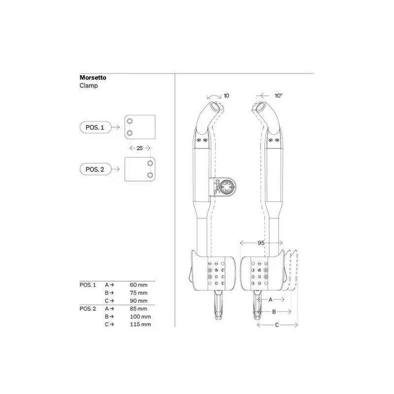 Prolongateurs de Cintre DEDA FAST PRO pour blips Shimano