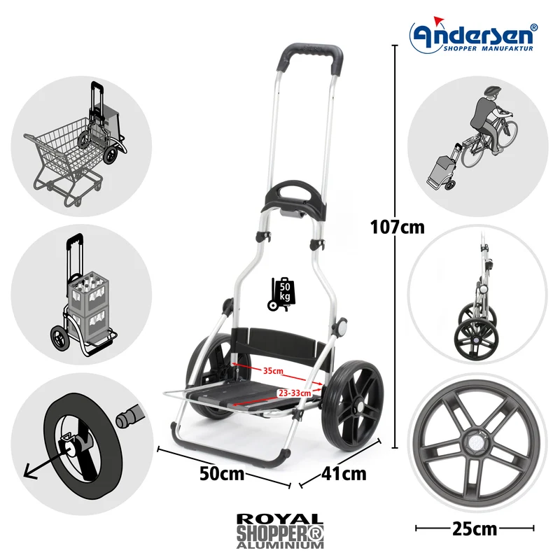 Châssis de courses Royal Shopper roue 29cm Andersen