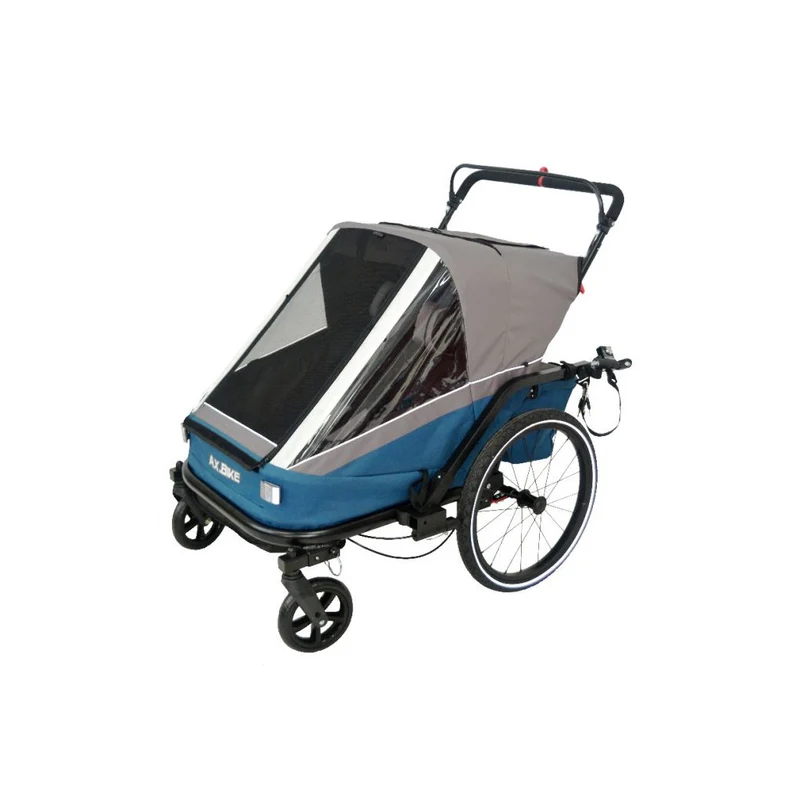 Remorque vélo enfant poussette 2 places 3-In-1 Ax.Bike
