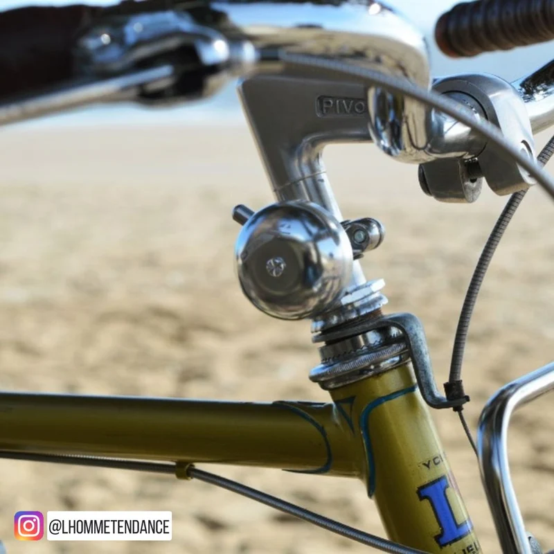 Sonnette de vélo au look ancien couleur argent 57 mm