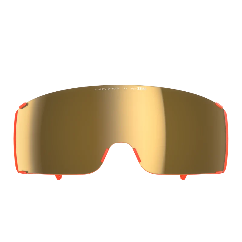 Lunettes POC PROPEL Fluorescent Orange Translucide Verre Clarity Road Sunny Gold