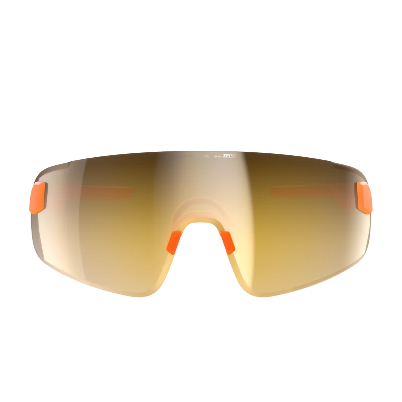 Lunettes POC ELICIT TORIC Orange Fluo Translucide Verre Clarity Road Partly Sunny Gold