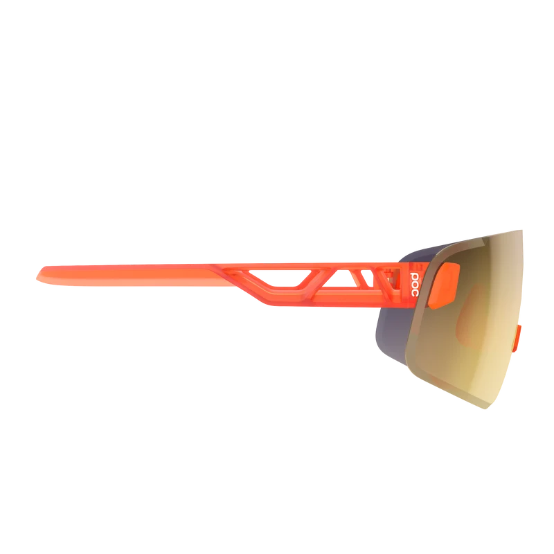 Lunettes POC ELICIT TORIC Orange Fluo Translucide Verre Clarity Road Partly Sunny Gold