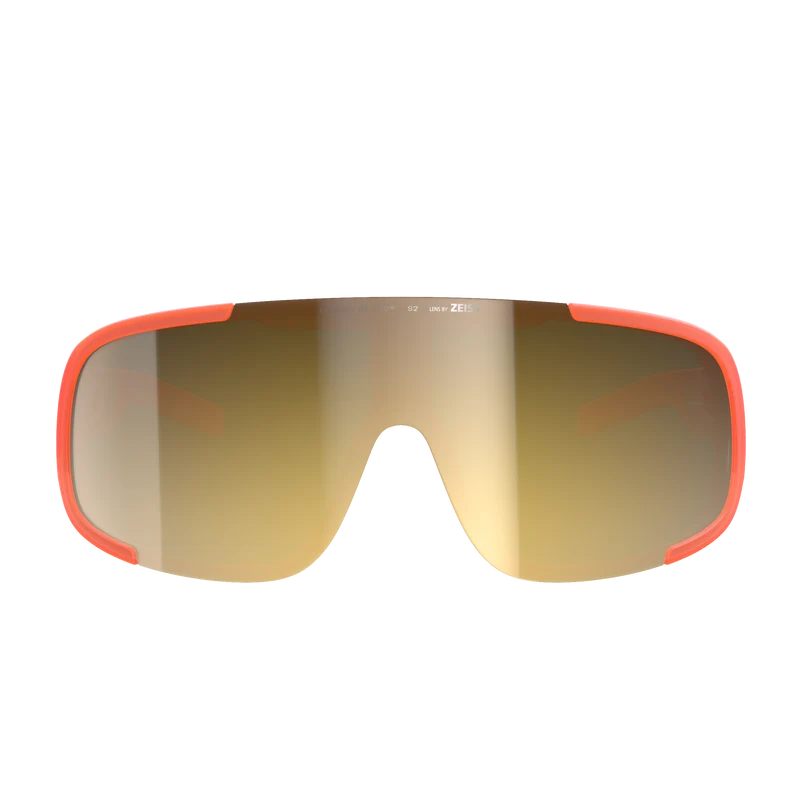 Lunettes POC ASPIRE MID Orange Fluo Translucide Verre Clarity Road Partly Sunny Gold