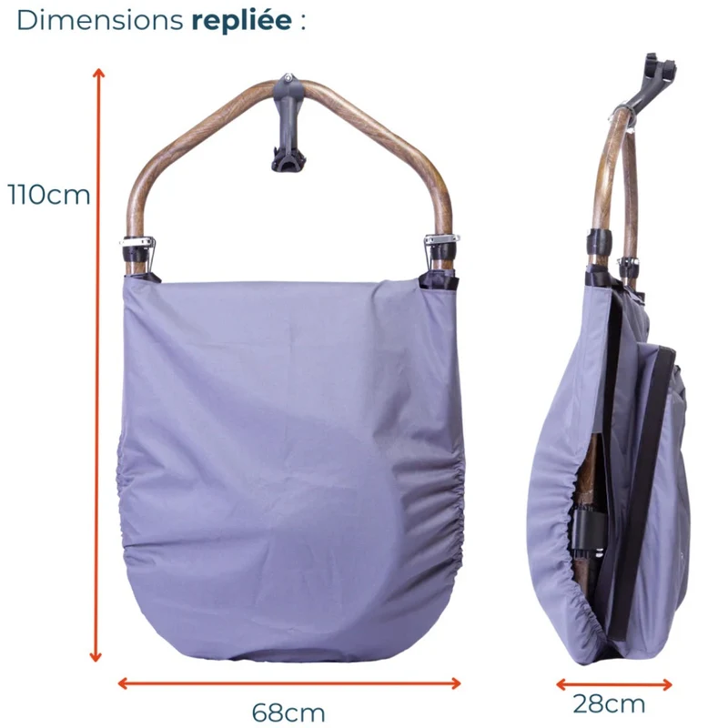 Remorque vélo pliable ultra-légère Maïna Globe For You - 16 pouces