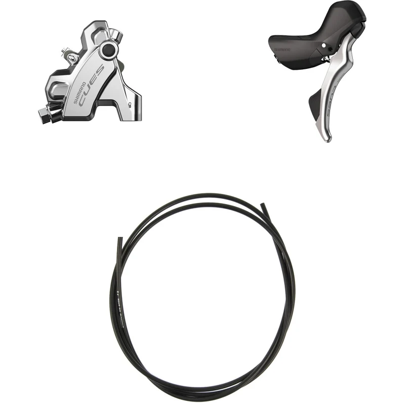 Levier Droit et Etrier Arrière SHIMANO CUES U6030 10/11V Flatmount Sans Disque- Édition Polish Silver