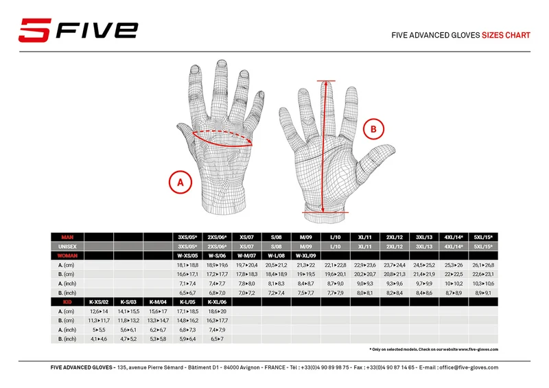 Gants FIVE XR-LITE Stripes Rouge