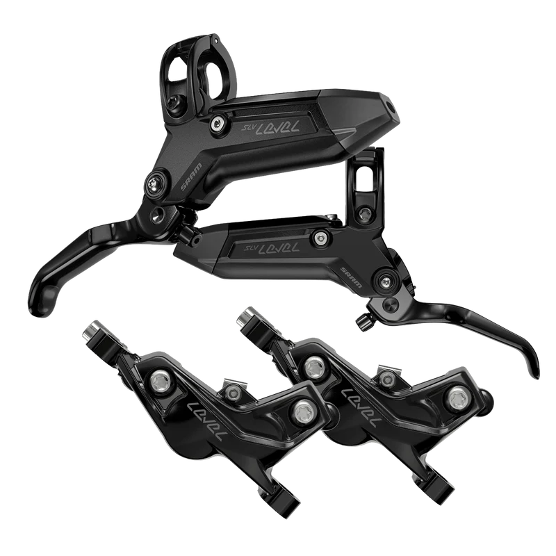 Paire de Freins SRAM LEVEL SILVER STEALTH 4 pistons Noir