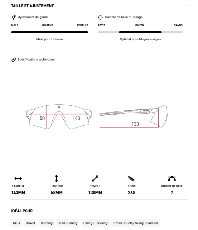 Lunettes RUDY PROJECT ASTRAL SPHERE Crystal Noir Verres POLAR 3FX POLARIZED Multilaser