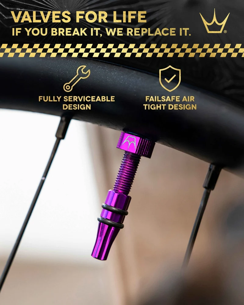Valves Tubeless PEATY'S HOLESHOT FAST FLOW 60mm (x2) Argent