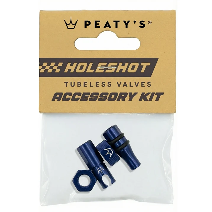 Kit Bouchons et Ecrous de Valves PEATY'S HOLESHOT FAST FLOW Bleu