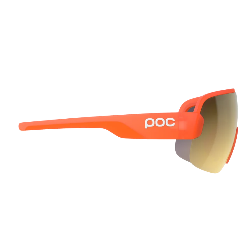 Lunettes POC AIM Orange Fluo Translucide Verre Clarity Road Partly Sunny Gold