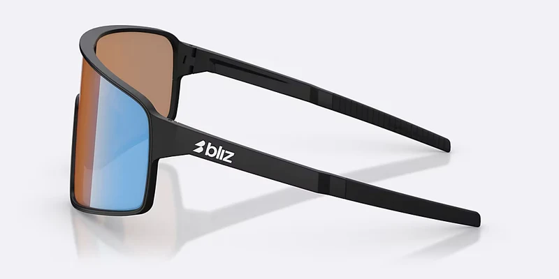 Lunettes BLIZ P001 Noir Matt Verre Coral/Orange Bleu Iridium
