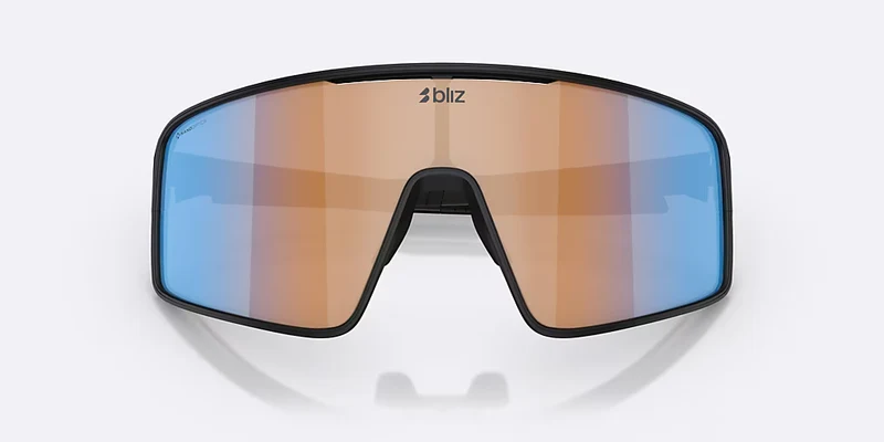 Lunettes BLIZ P001 Noir Matt Verre Coral/Orange Bleu Iridium