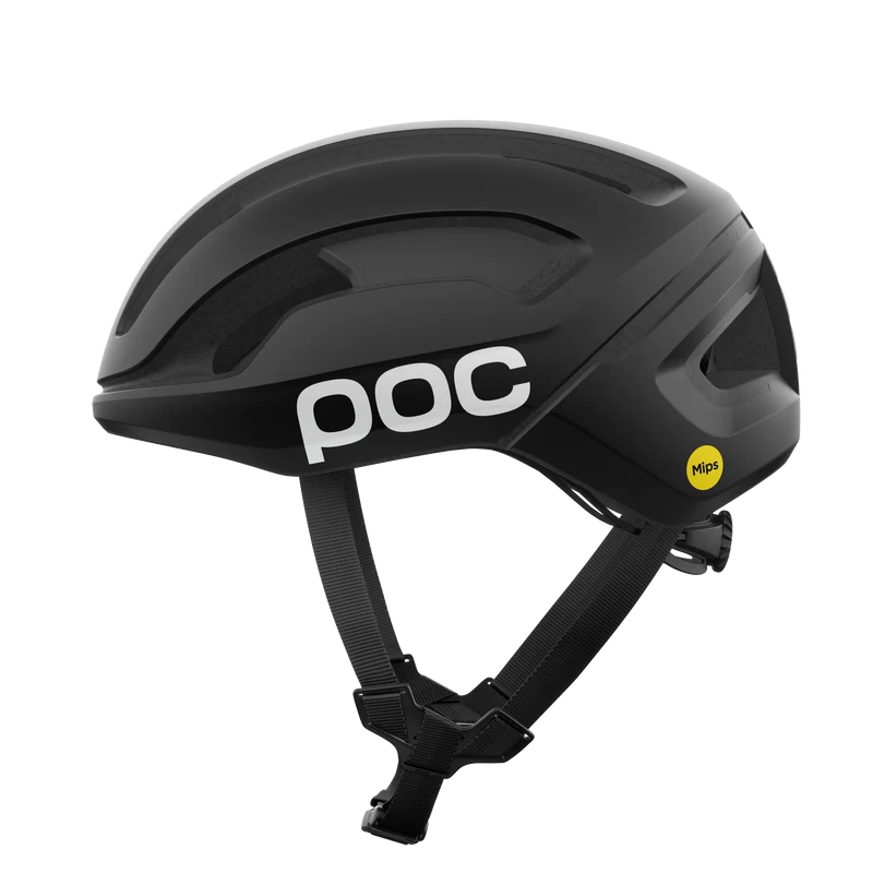 Casque Route POC OMNE AIR MIPS Logo Noir Matt/Blanc
