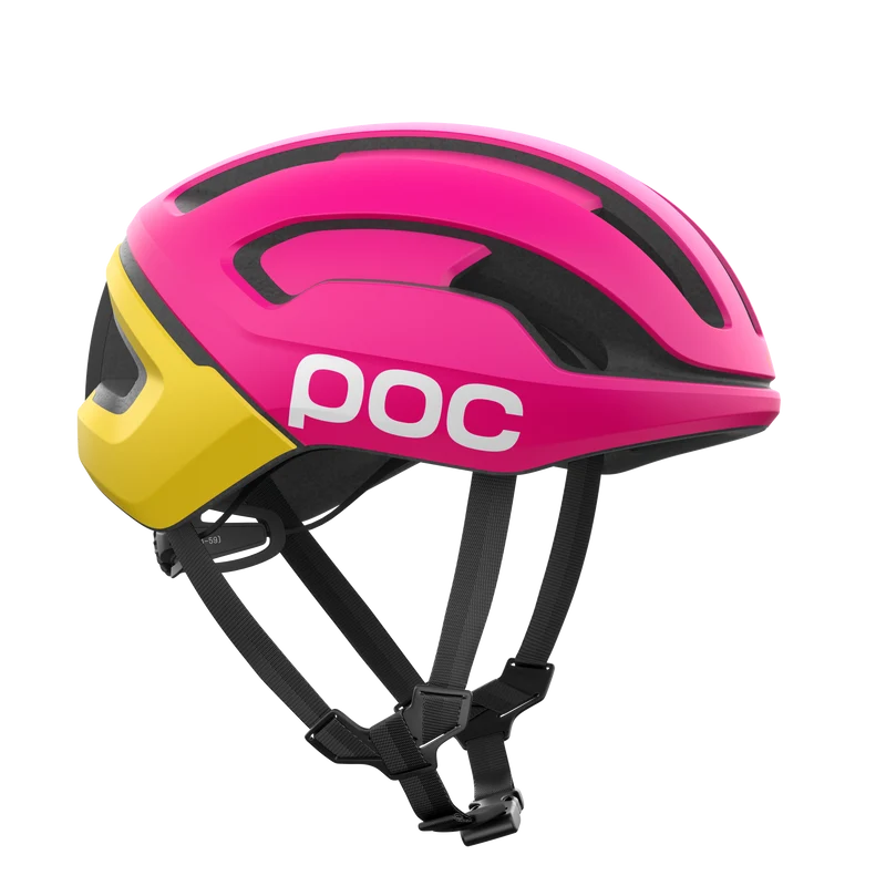 Casque Route POC OMNE AIR MIPS Logo Rose/Jaune
