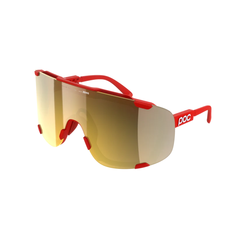 Lunettes POC DEVOUR + Rouge Verre Clarity Road Partly Sunny Gold
