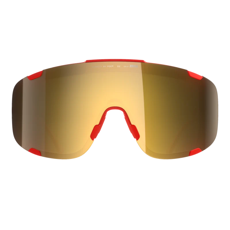 Lunettes POC DEVOUR + Rouge Verre Clarity Road Partly Sunny Gold
