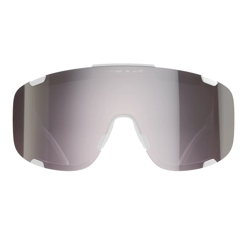 Lunettes POC DEVOUR + Blanc Verre Clarity Road Sunny Silver