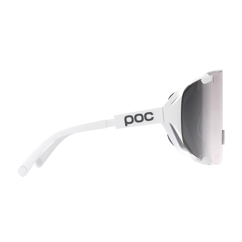 Lunettes POC DEVOUR + Blanc Verre Clarity Road Sunny Silver