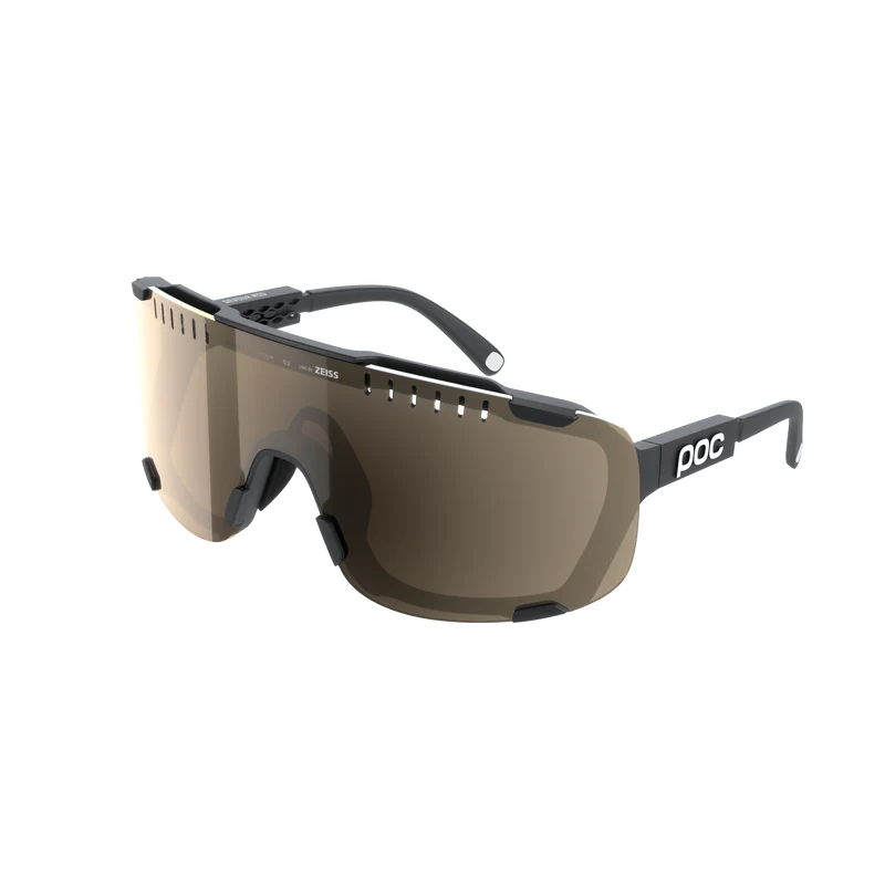 Lunettes POC DEVOUR MID Noir Verre Clarity Trail Partly Sunny Silver