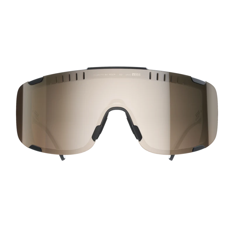 Lunettes POC DEVOUR MID Noir Verre Clarity Trail Partly Sunny Silver