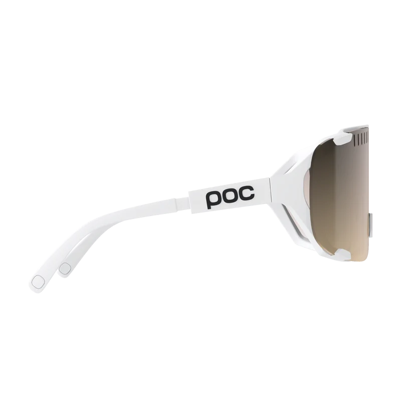 Lunettes POC DEVOUR MID Blanc Verre Clarity Trail Partly Sunny Silver