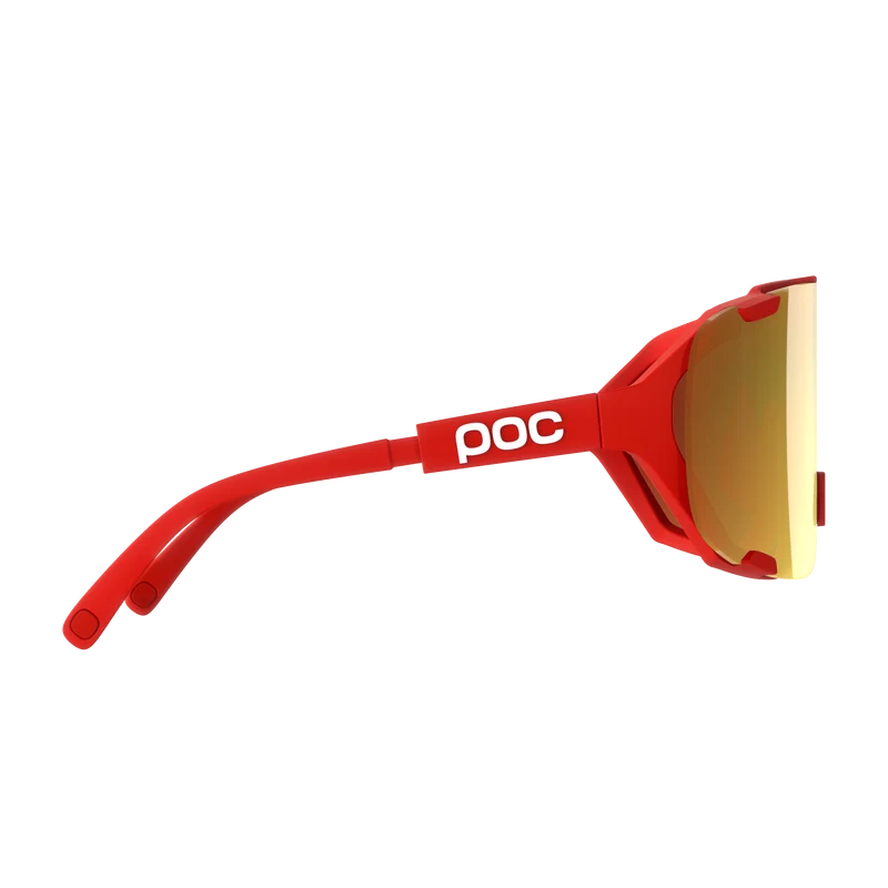 Lunettes POC DEVOUR MID Rouge Verre Clarity Road Partly Sunny Gold