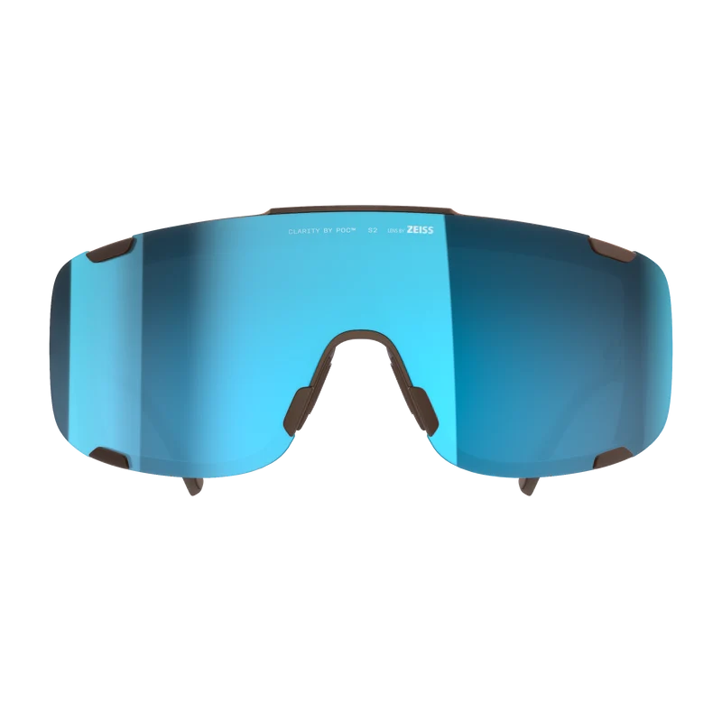 Lunettes POC DEVOUR MID Marron Verre Clarity Universal Sunny Turquoise