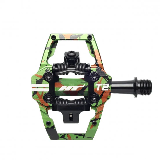 Pédales HT COMPONENTS ENDURO T2 Vert Camo