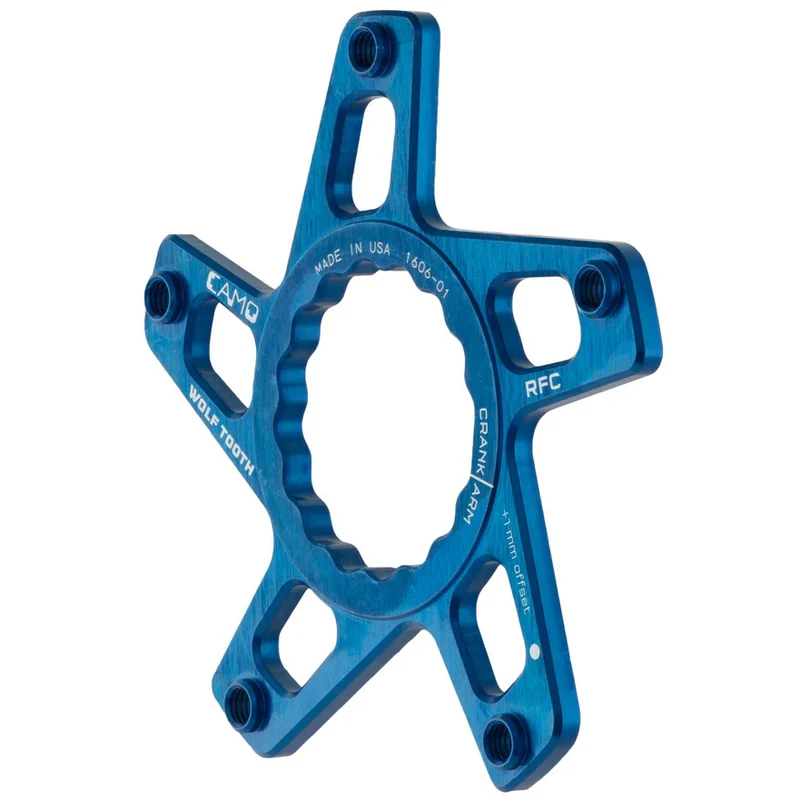 Étoile de Pédalier WOLF TOOTH CAMO P3 Raceface Cinch Direct Mount Offset 3mm Bleu