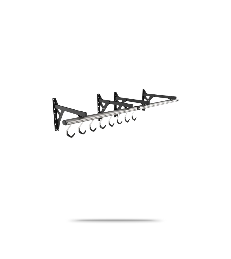 SpaceRail Bike Storage System - Wall - 8 Hooks