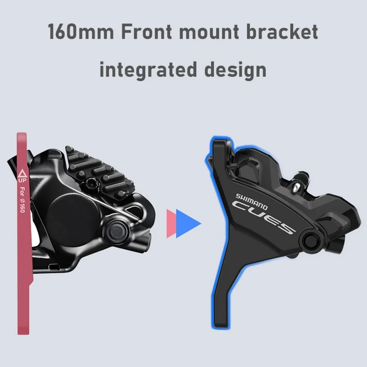 Levier Gauche et Étrier Avant SHIMANO CUES U6030 Double Flatmount Sans Disque