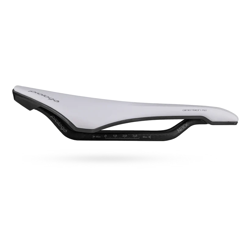 Selle PROLOGO DIMENSION R2 143mm Rails Nack Blanc