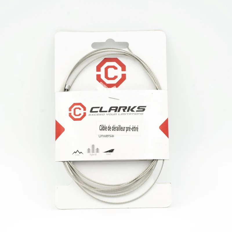 Câble de Dérailleur CLARKS DIE DRAWN Acier Inoxydable Poli