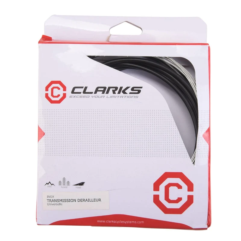 Kit de Câbles et Gaine de Dérailleur CLARKS Acier Inoxydable Noir