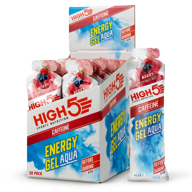 Gel Énergétique HIGH5 ENERGY GEL Aqua Caffeine (66g) Fruits Rouge