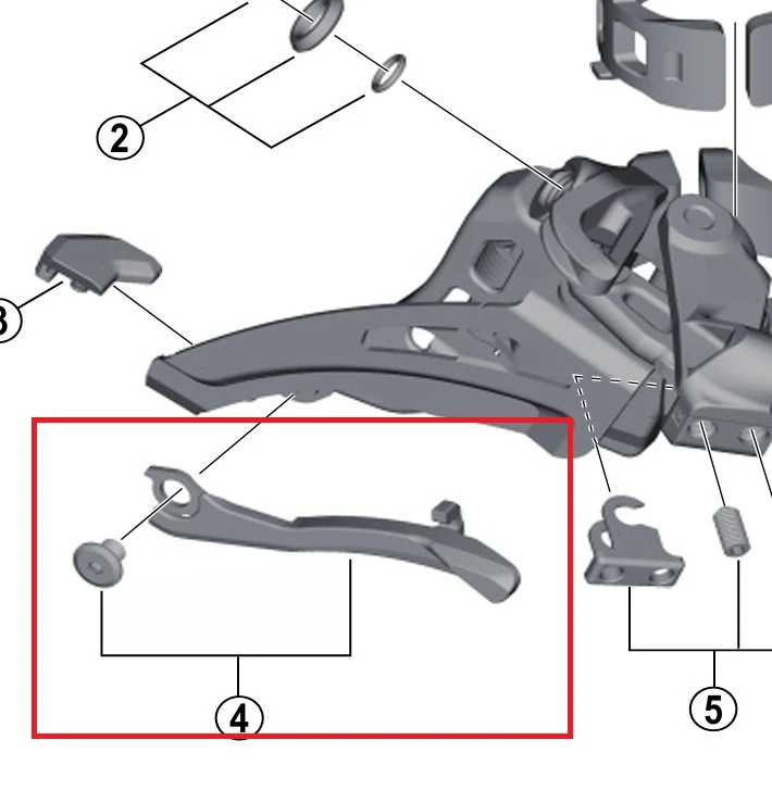 Plaquette Fourchette Dérailleur SHIMANO FD-M9025/8025/8020