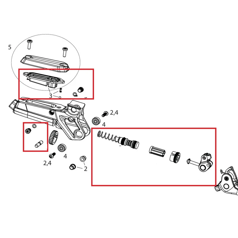 Kit de Pièces Interne Levier SRAM CODE BRONZE STEALTH C1