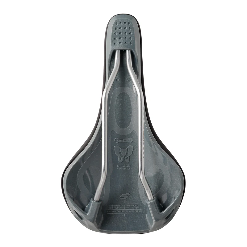 Selle SPANK OOZY 220 144mm Rails CrN/Ti Gris